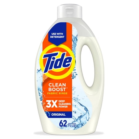 Tide Clean Boost Fabric Softener Rinse, Removes Odors and Residues, Original Scent, 62 fl oz