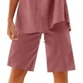 thumbnail image 5 of biudgviw Bermuda Shorts for Women Wide Leg Cotton Linen Shorts Plus Size Comfortable Lounge Bottoms Summer Long Shorts with Pockets, 5 of 5