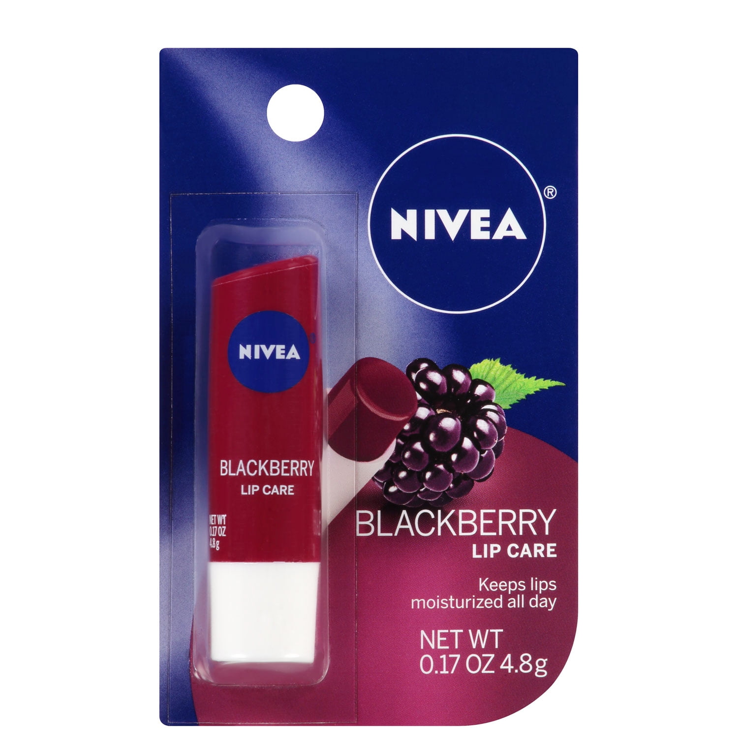 NIVEA Moisture Blackberry Tinted Lip Care with Shea Butter 0.17 Ounce Walmart