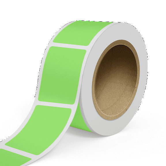 JAM Paper Standard Label Rolls, Rectangle, 2 x 3, Neon Green, 125 Labels/Roll