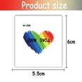thumbnail image 2 of 52 Pieces Pride Rainbow Temporary Tattoos Rainbow Flag Stickers Removable Waterproof Body Pride Temporary Tattoos, 2 of 6