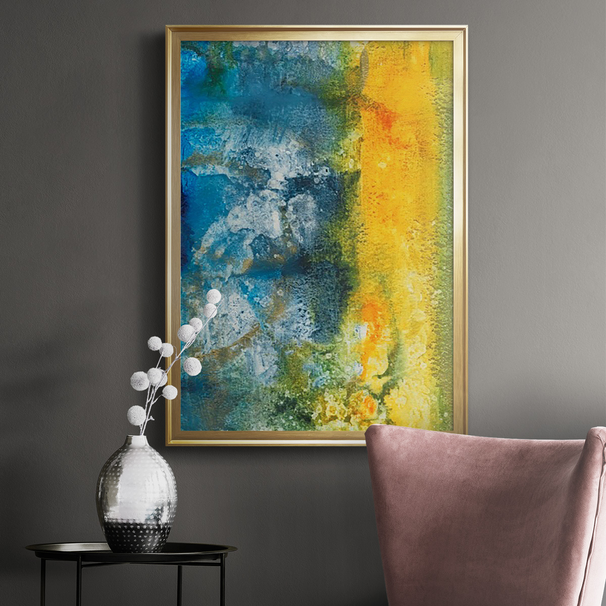 Aquatic Energy II Premium Framed Print, in Gold, Black, or Silver - Ready to Hang