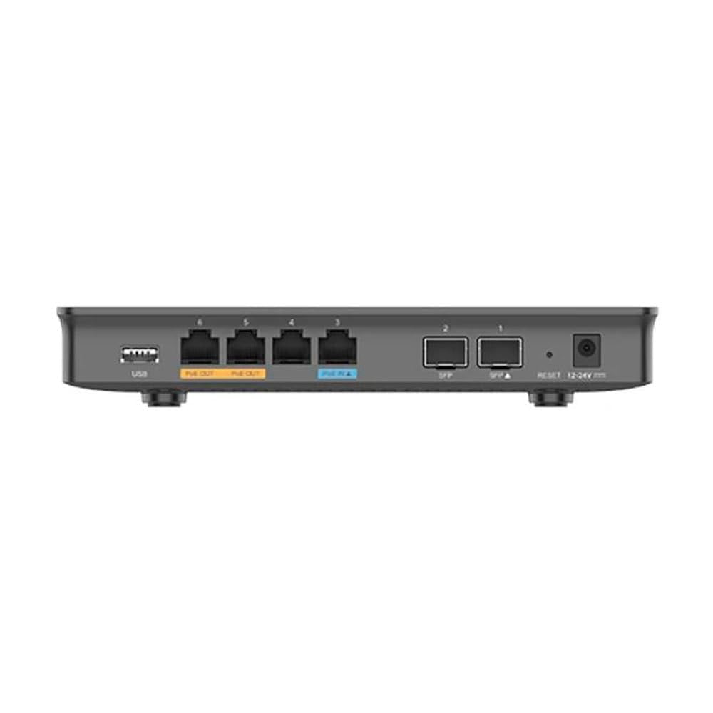 Grandstream GWN7002 | 6-Port Wired Gigabit VPN Router | Dual PoE Output Ports