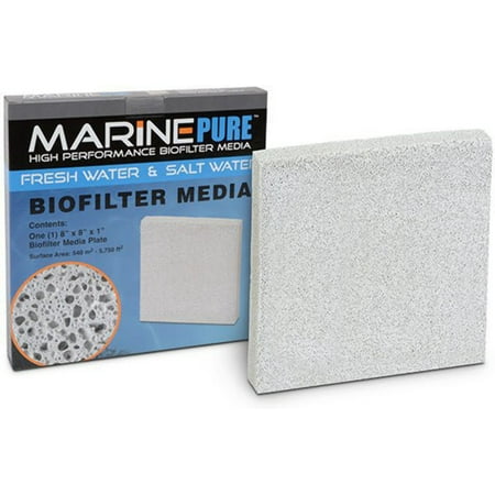 UPC: 0857246002028 | CerMedia MarinePure Plate Bio-Filter Media for Marine and Freshwater Aquariums 8 by 8 by 1-Inch