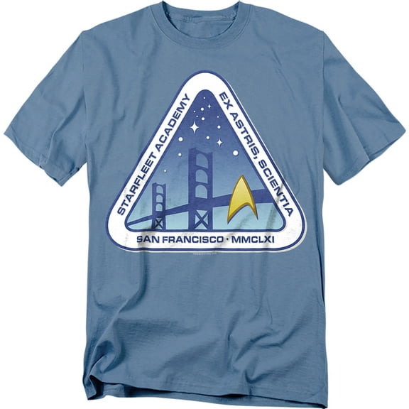 Star Trek Men's  Color Logo T-shirt Blue