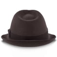 thumbnail image 5 of Walrus Triumph Brown Wool Felt Trilby Hat 100% Australian Wool Felt, 2" Brim, C-Crown Grosgrain Ribbon Band, Cotton Sweatband - H7004, 5 of 6