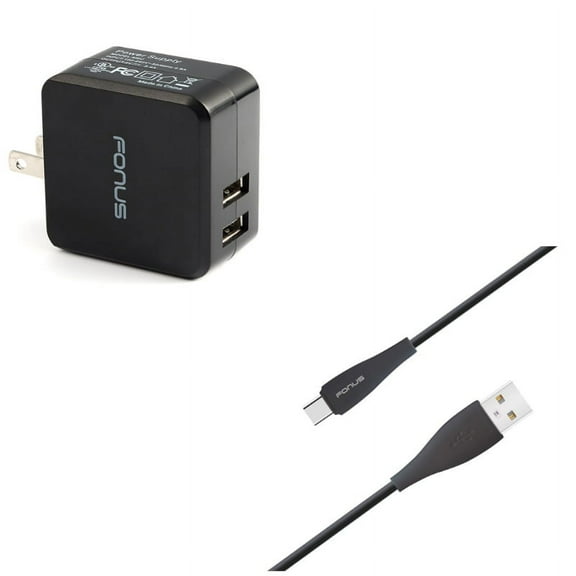 Type-C 10ft USB Cable w 17W Home Charger V4P for RED Hydrogen One - Samsung Galaxy Tab S3 9.7 S9 Plus, S8  S8, S10e S10 Plus active 5G Note 9 8 A9 A50 - Sonim XP8 XP3 - Sony Xperia XZs XZ3 XZ1