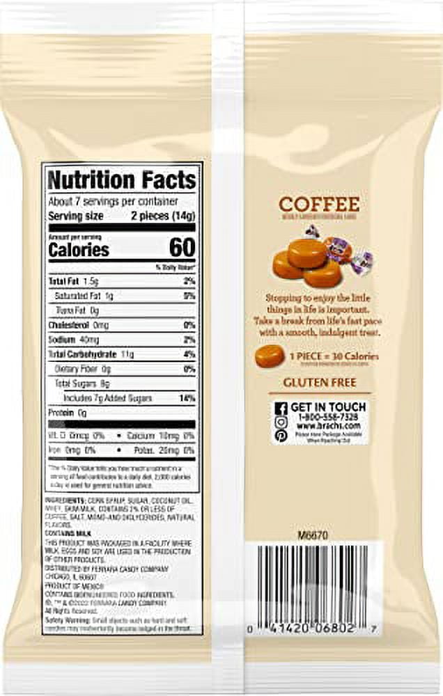Brach's Nips Coffee Flavored Hard Candy, 3.25 ounce, Pack of 12