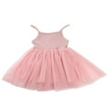 thumbnail image 1 of PENGXIANG Robe de Princesse pour Bébé Fille Bretelles Spaghetti Sans Manches Robe de Fête, 1 of 5