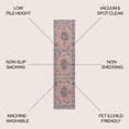 thumbnail image 3 of JONATHAN Y WASHABLE 2 x 8 Runner Rug, Wincer Chenille Cottage Medallion - Orange/Gray, WSH202B-28, 3 of 9