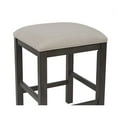 thumbnail image 4 of Sunset Trading Shades of Gray 18" Backless Upholstered Wood Barstool in Gray, 4 of 5