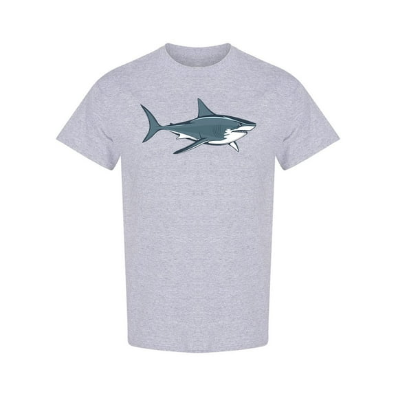 White Shark Design T-Shirt Men -Image by Shutterstock, Male Small