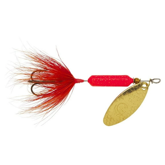 Yakima Bait Worden's Original Single Hook Rooster Tail Lure, Glitter Flame, 1/8 oz.