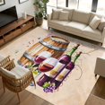 thumbnail image 2 of Area Rug 72×108in, Farm Grape Wine Barrel Floor Carpet Living Room Rug, Country Farmhouse Non-Slip Welcome Mat Indoor Rugs for Bedroom Dining Room, 2 of 9