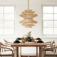 thumbnail image 4 of Salma Large Rattan Lampshade Black and Natural, 4 of 5