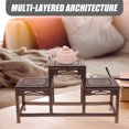 thumbnail image 1 of Mobutofu Wood Display Shelf Antique Design Light Brown 1Pack for Collectors Collections, 1 of 6