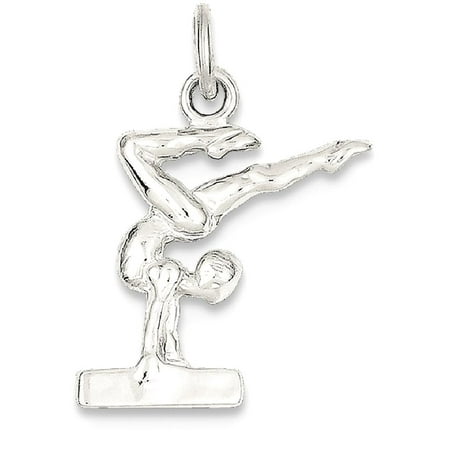 Sports Mom Charm - ICE CARATS 925 Sterling Silver Gymnast Pendant Charm Necklace Sport Gymnastic Fine Jewelry Ideal Gifts For Women Gift Set From Heart