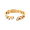 thumbnail image 2 of JS Jessica Simpson Women’s Gold-Plated Sterling Silver CZ 2 Piece Ring Set, 2 of 5