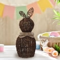 thumbnail image 4 of Xecvkr Handwoven Rattan Easter Bunny Figurine Rustic Natural Sustainable Holiday Garden Home Decor Indoor Outdoor Weatherproof Whimsical Art Table Accent 1 Piece, 4 of 6