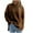Brown-02, variant on Perfectbot Sweaters for Womens Fleece Round Neck Long Sleeves Thermal Tops Fall Winter Loose Blouse
