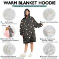 thumbnail image 5 of Wearable Oversized Blanket,Black Star Pattern Wearable Blanket Hoodie for Adults,Cozy Hooded Blankets with Super Pockets,Super Warm Fuzzy Pullover for Women & Men, 5 of 6