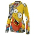 thumbnail image 4 of Simpsons Women's Sunscreen Shirt Long Sleeve Workout Tops Crewneck Soft Comfy Tees Casual T-Shirt M, 4 of 7