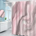 thumbnail image 4 of Grey Pink Abstract Marble Shower Curtain Light Color Modern Luxury Art Bath Curtain Polyester Fabric Bathroom Decor Shower Curtains 72" x 72", 4 of 6