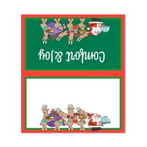 Merry Christmas Comfort & Joy Table Tent Place Cards - 25 Comfort & Joy Guest Se