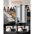 thumbnail image 6 of Commercial Coffee Urn, 100 Cup 15 L Hot Beverage Dispenser with Dripless Faucet, Quick-Brewing Stainless Steel Large Commercial Coffee Maker, for Catering, Business, Party, Church & Restaurant, 6 of 7