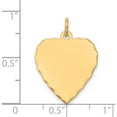 thumbnail image 2 of 14K Yellow Gold Etched .018 Gauge Engravable Heart Disc Charm (25 X 17) Made In United States xm208/18, 2 of 5