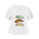 thumbnail image 4 of Tops estampados de manga corta de ocio con cuello en V de verano a la moda para mujer Fridja  zx3586, 4 of 4