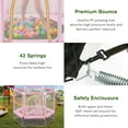 thumbnail image 4 of EUROCO 55" Mini Trampoline with Safety Enclosure Net, 4.5FT Indoor & Outdoor Toddler Trampoline with No-Gap Design, Small Trampoline for Kids Easy to Assemble, 4 of 9