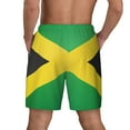 thumbnail image 2 of Mens Swim Trunks Jamaica Flag Quick Dry Board Shorts with Compression Liner, 2 of 2