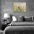 thumbnail image 2 of Country Bike Wall Art Colorful Flowers Bicycle Wall Decor Farmhouse Floral Today I Choose Joy Retro Decorations Canvas Painting Prints Framed Artwork for Bathroom Living Room Bedroom 16"x12", 2 of 6