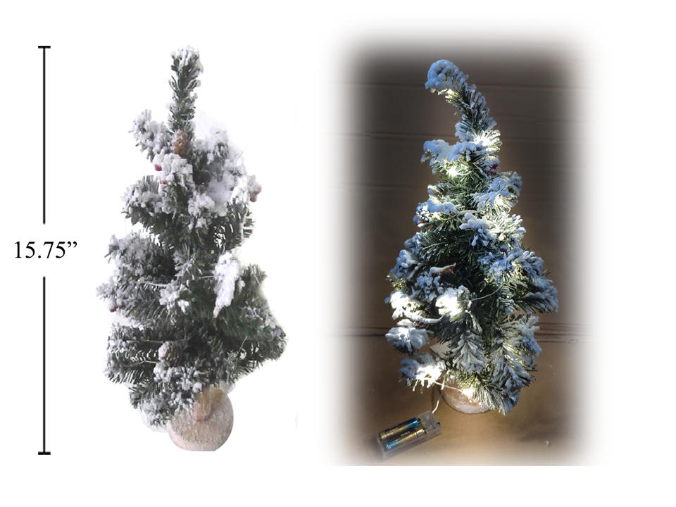 15.75" Prelit LED Christmas Tree, With 20 Lights, 46 Tips, Battery