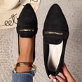 thumbnail image 4 of HEWUQI Pointed Toe Loafers for Womens Work Business Non Slip Casual Dress Shoes Comfortable Slip on Flats for Driving Travel Everyday Black Size 9.5, 4 of 6