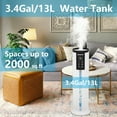 thumbnail image 6 of SAYDSI 2000 sq.ft Smart Humidifiers for Home Bedroom Basement Office Whole House Large Room with Remote Timer and 3.4Gal/13L Water Tank Capacity(White), 6 of 7