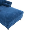thumbnail image 4 of Noble House Oversized Chaise Lounge, Chenille Upholstered Single Sofa Bed, Reading Couch Set for Living Room, Blue, 4 of 15