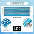thumbnail image 3 of Sillas de playa plegables de lona con rayas azules para patio, sillas de exterior de repuesto, 115 x 43 cm, reclinables y portátiles., 3 of 7