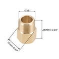 thumbnail image 2 of Uxcell Brass Pipe Fitting Male x Female Hex Bushing Adapter Length 0.94" x 0.67" 1, 2 of 3