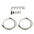 thumbnail image 4 of Transmission Cooler Hose, 70in Transmission Cooler Hose Line With Adapters Transmission Cooler Lines Fitting Kit Stainless Steel Flexible Replacement For Cars Trucks, 4 of 8