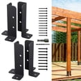 thumbnail image 3 of 4 Soportes Ajustables para Base de Anclaje de Poste de Cubierta, Cerca para Pérgola, Barandilla, Buzón, Pabellón, Herramienta de Jardín, 3 of 6