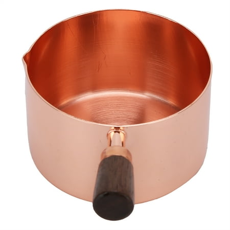 

Sauce Pot Wooden Handle Sauce Pan Lightweight Multiple Use Rose Gold For Cooking Kitchen Ware 1cup