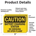 thumbnail image 2 of (2 Pack) Battery Charging Station No Smoking Or Open Flames OSHA Caution Sign, 2 of 7