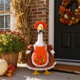 thumbnail image 5 of Lzobxe Lawn Goose Statue Costume 23" Porch Goose Clothes Set, Fall Harvest Themed Goose Statue Outfit with Hat Entryway Front Door Back Yard, 5 of 8