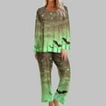 thumbnail image 1 of Blouses pour Femmes, Mode Féminine Imprimé Non Positionné Col Rond Manches Longues Ensemble Pantalon Long, 1 of 6