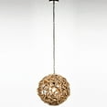 thumbnail image 3 of Modern Home Nautical Natural Driftwood Ceiling 16" Ball Pendant Light - Seaside Ocean Beach Chandelier, 3 of 7