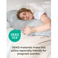 thumbnail image 5 of J-Shaped Pregnancy Pillow for Sleeping with Cooling Cover – Maternity Body Pillow for Pregnant Women, Side Sleeper Support for Belly, Hip & Leg, Deep Grey, 5 of 15