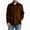 Brown, variant on WREESH Fashion Winter Jacket Men'S Casual Solid Color Buttons Pockets Long Sleeve Hoodless Casual Outwear Black