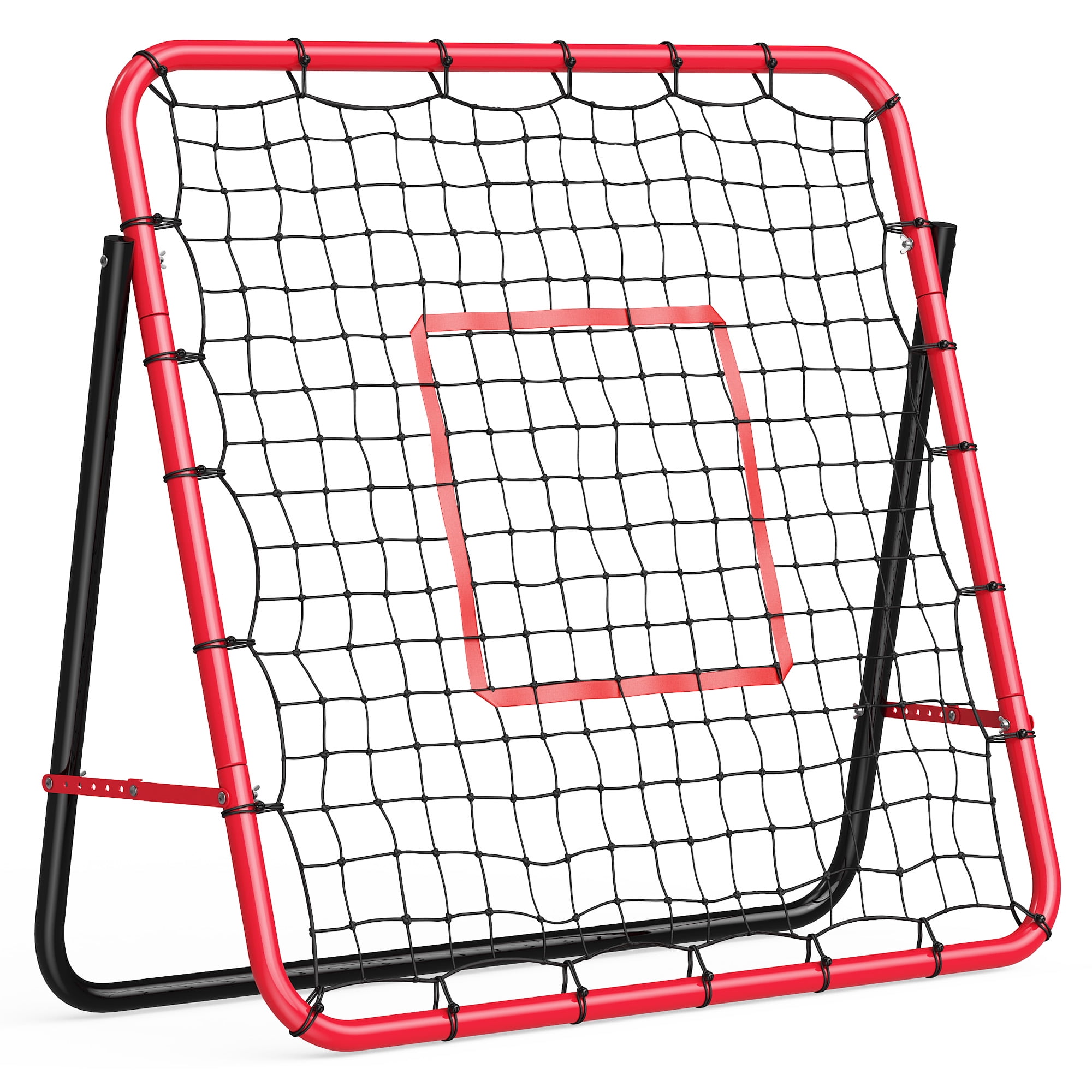 Soccer Rebounder Net 6x4Ft, Adjustable Angle Football Trainer with Heavy-Duty Steel Frame, All-Weather Rebound Board for Backyard, Field Training